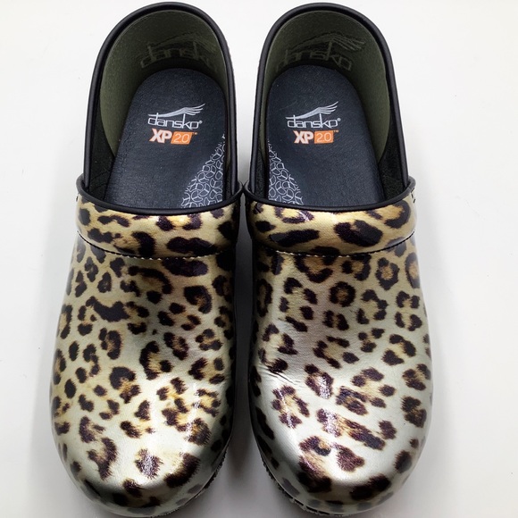 {Dansko}Leopard Patent Leather Clogs - Picture 8 of 8
